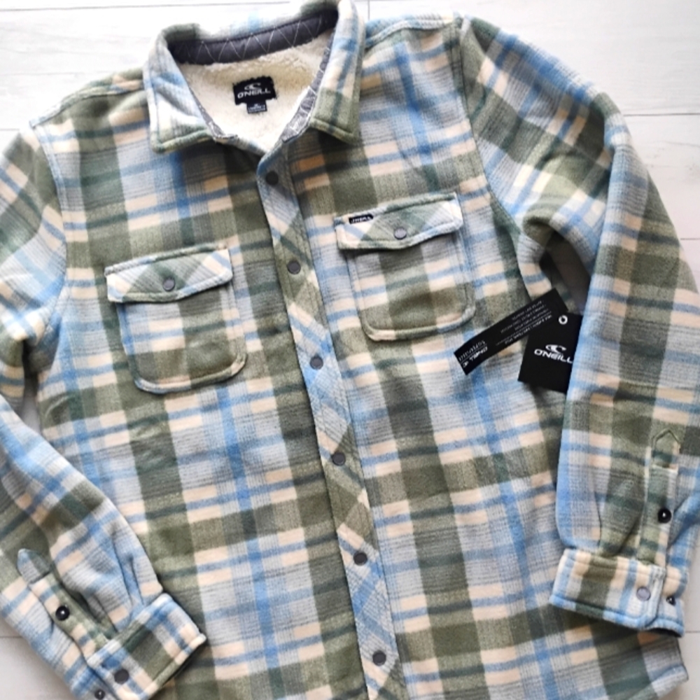 O'Neill NEW Spruce SuperFleece Lined Flannel Jacket